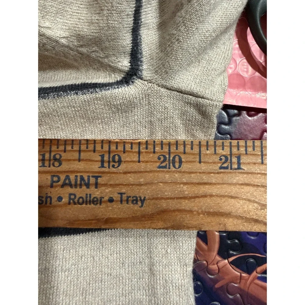 Banana Republic Mens Silk Cotton Cashmere Striped Sweater Tan Blue Large‎